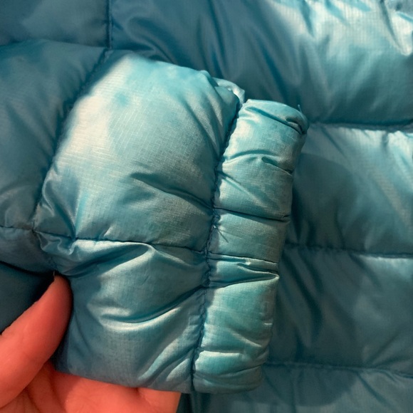 L.L BEAN ULTRALIGHT 850 DOWN JACKET AQUA BLUE DOWNTEK PACKABLE WOMENS SIZE XS - Picture 6 of 6